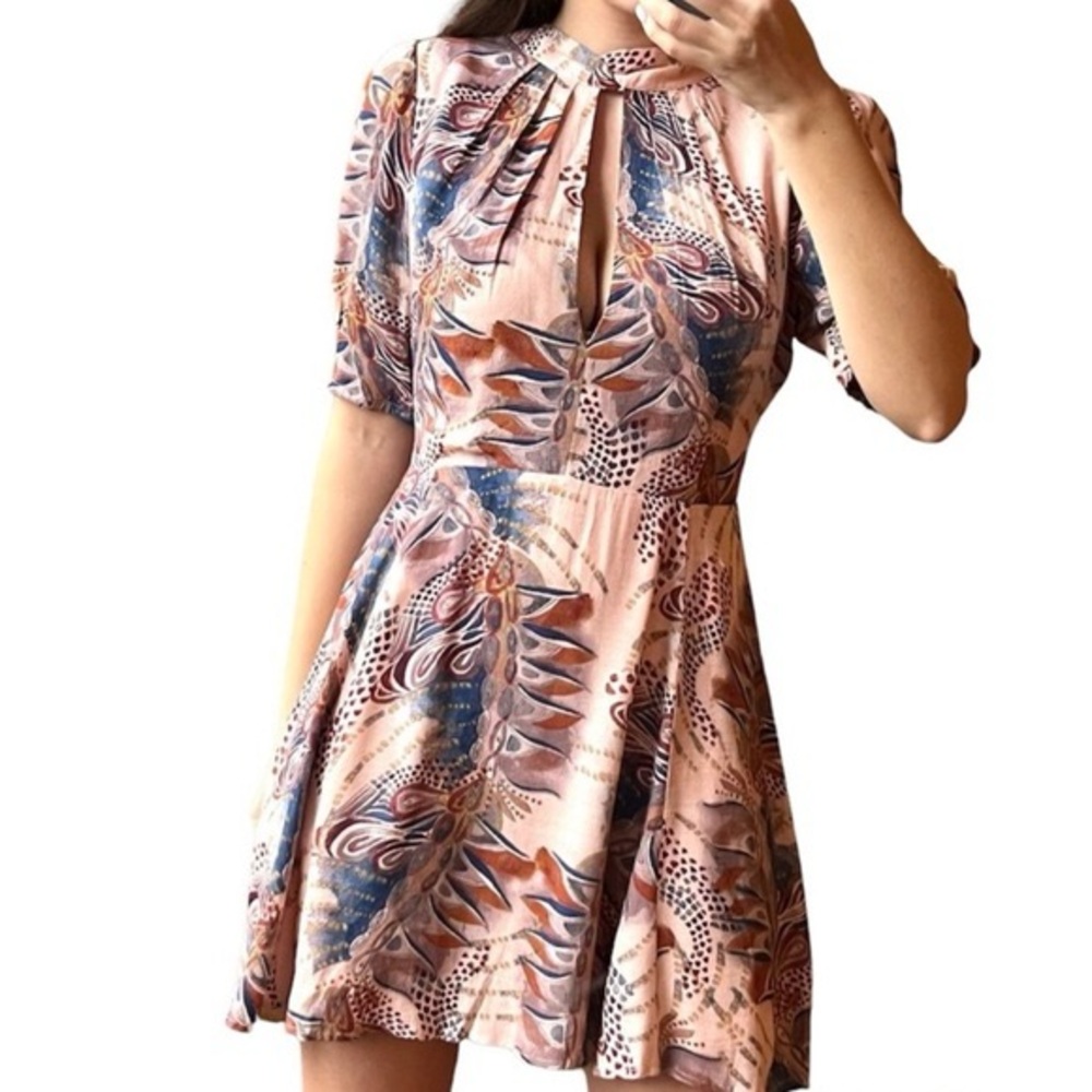 Elegant Multicolor Patterned Dress